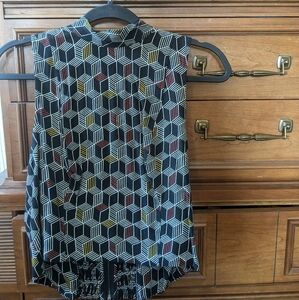 FP sleeveless mockneck top
